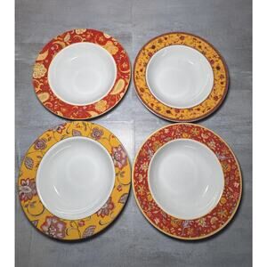 QUEEN’S PROVENCE For Neiman Marcus Fine China 4 Rimmed Soup Bowls